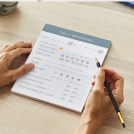 Tägliche Erinnerungen ADHD Notepad Notizblock