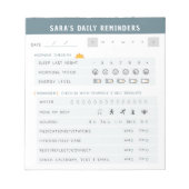 Tägliche Erinnerungen ADHD Notepad Notizblock (Vorderseite)