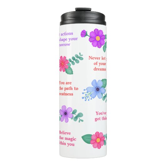 Tägliche Erinnerungen Positive Motivierend Quotes Thermosbecher (Vorderseite)