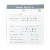 Tägliche Erinnerungen Tagesplaner Täglicher Karo N Notizblock (Vorderseite)