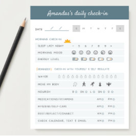 Tägliche Erinnerungen Tagesplaner Täglicher Karo N Notizblock