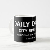 Tägliche Fahrertasse, City Speed Co. Kaffeetasse (Vorderseite Links)