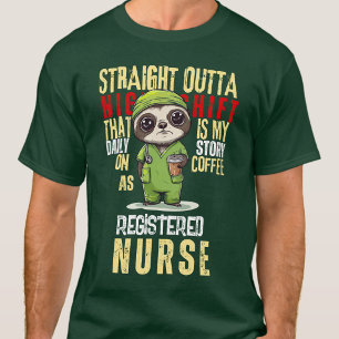Tägliche Geschichte Nachtschicht Reise Krankenschw T-Shirt