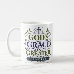 Tägliche Glaubensandacht 'Gottes Gnade ist größer' Kaffeetasse