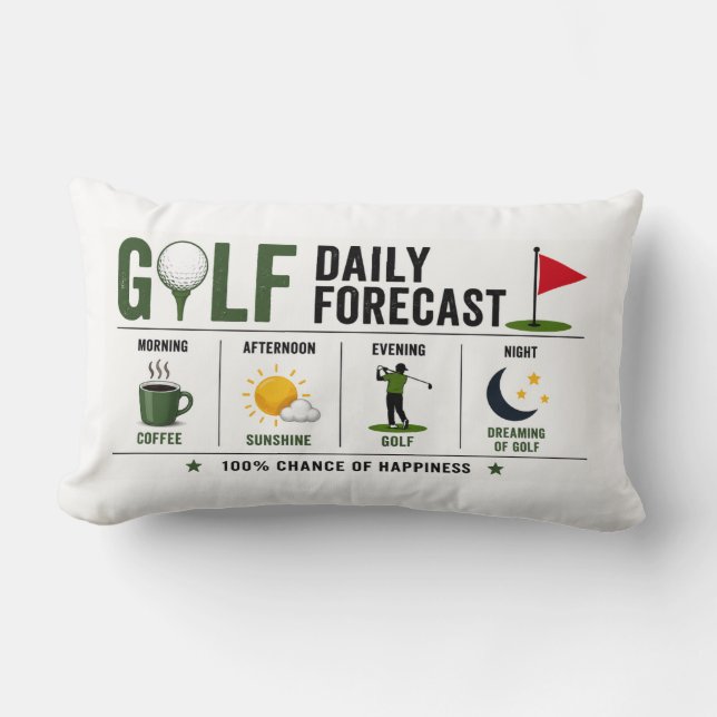 Tägliche Golfvorhersage  Lendenkissen (Vorderseite)