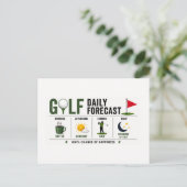 Tägliche Golfvorhersage Postkarte (Stehend Vorderseite)