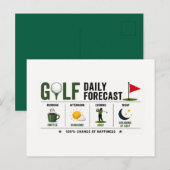 Tägliche Golfvorhersage Postkarte (Vorne/Hinten)