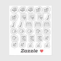 Tägliche Icons Mini-Hausreinigungsaufgaben-Planer