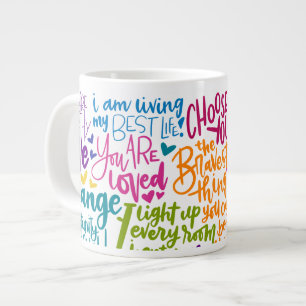 Tägliche Jumbo-Affirmationen Jumbo-Tasse