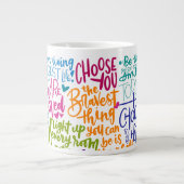 Tägliche Jumbo-Affirmationen Jumbo-Tasse (Vorderseite)