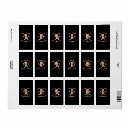 tägliche Kaffeemugspiration Adressaufkleber (Vorne)