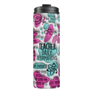 Tägliche Lehreraffirmationen 591 ml Edelstahl Thermosbecher