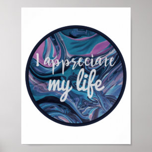 tägliche motivierend Bejahungen für Arbeit und Lie Poster