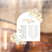 Tägliche Öffnungszeiten Fensteraufkleber (Blatt 2)