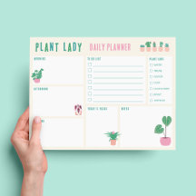 Tägliche Planer Pflanze Lady Notepad