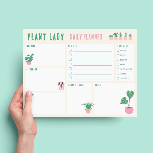 Tägliche Planer Pflanze Lady Notepad Notizblock