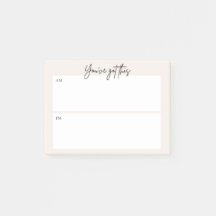 Tägliche Planungs-Post-it-Notiz – Minimales Design