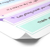 Tägliche positive Bestätigung Poster (Ecke)