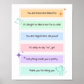 Tägliche positive Bestätigung Poster