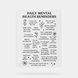 Tägliche psychische Erinnerungen Acrylschild