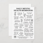 Tägliche psychische Erinnerungen Dankeskarte (Vorne/Hinten)