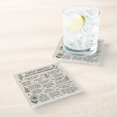 Tägliche psychische Erinnerungen Glasuntersetzer (Schrägansicht)