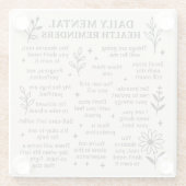 Tägliche psychische Erinnerungen Glasuntersetzer (Rückseite)