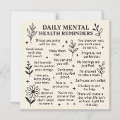 Tägliche psychische Erinnerungen Magneteinladung (Vorderseite)