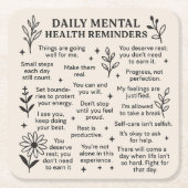 Tägliche psychische Erinnerungen Rechteckiger Pappuntersetzer (Vorderseite)