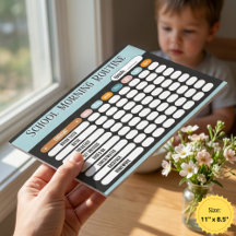 Tägliche Routine-Checkliste für Kinder Morgen & Sc