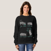 Tägliche Routine der süßen Katze Sweatshirt (Vorne ganz)