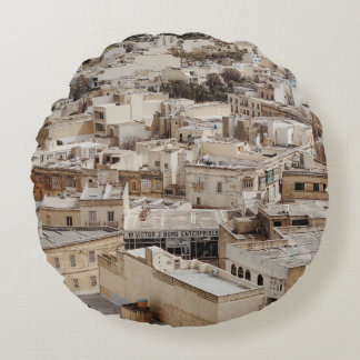 TÄGLICHE SICHT AUF DIE STADT RUNDES KISSEN