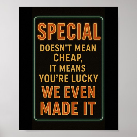 Tägliche Sonderangebote Funny Restaurant Poster (Vorne)
