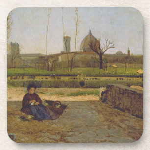 Tägliche Szene, nahe Florenz, c.1865 Getränkeuntersetzer