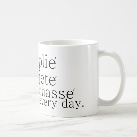 tägliche Tänzer-Tasse plie Jetechasse Kaffeetasse (Rechts)