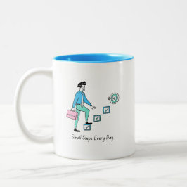 Tägliche Tasse der Motivation in kleinen Schritten