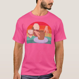 Tägliche Töpferei Frau formt Keramik Cr T-Shirt