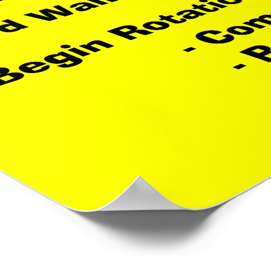 Tägliche Verfahren Poster (Ecke)