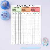 Tägliche Vitalzeichen Logbuch Bildung Flyer (Einzeln)