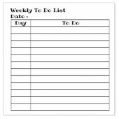 Tägliche wöchentliche Erstellung eines Verzeichnis Gummistempel