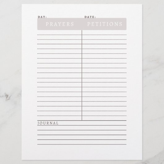 Täglicher Clip-it-Sheet (Vorderseite)