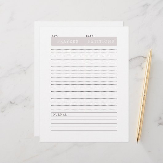 Täglicher Clip-it-Sheet (Vorderseite/Rückseite Beispiel)