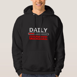 Täglicher Fortschritt Motivations-Hoodie – Red Smi Hoodie