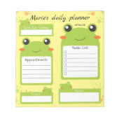 Täglicher Froschplaner Notizblock (Vorderseite)