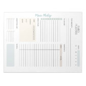 Täglicher, individualisierbarer Pastelplaner Notizblock (Vorderseite)