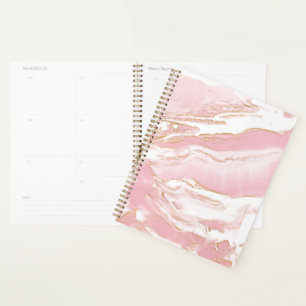 Täglicher Marmorplaner für Rosa & Gold Girly - S Planer