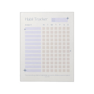 Täglicher Minimalistischer Habit Tracker Notizblock
