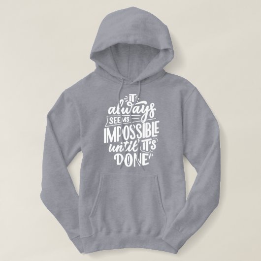 Täglicher Motivierend Satz l niedlicher Text grau Hoodie (Design vorne)
