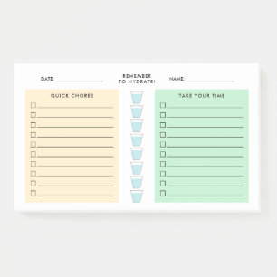 Täglicher Organisator - Liste tun - Post-it Klebezettel