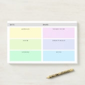 Täglicher Organisator - Pastelle Post-it Klebezettel (Auf Schreibtisch)